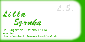 lilla szrnka business card